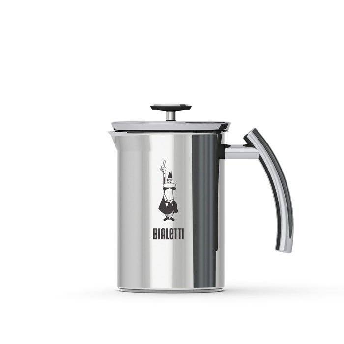 Bialetti Cappuccino Machine Milk Frother, Small, 200 milliliters, Steel