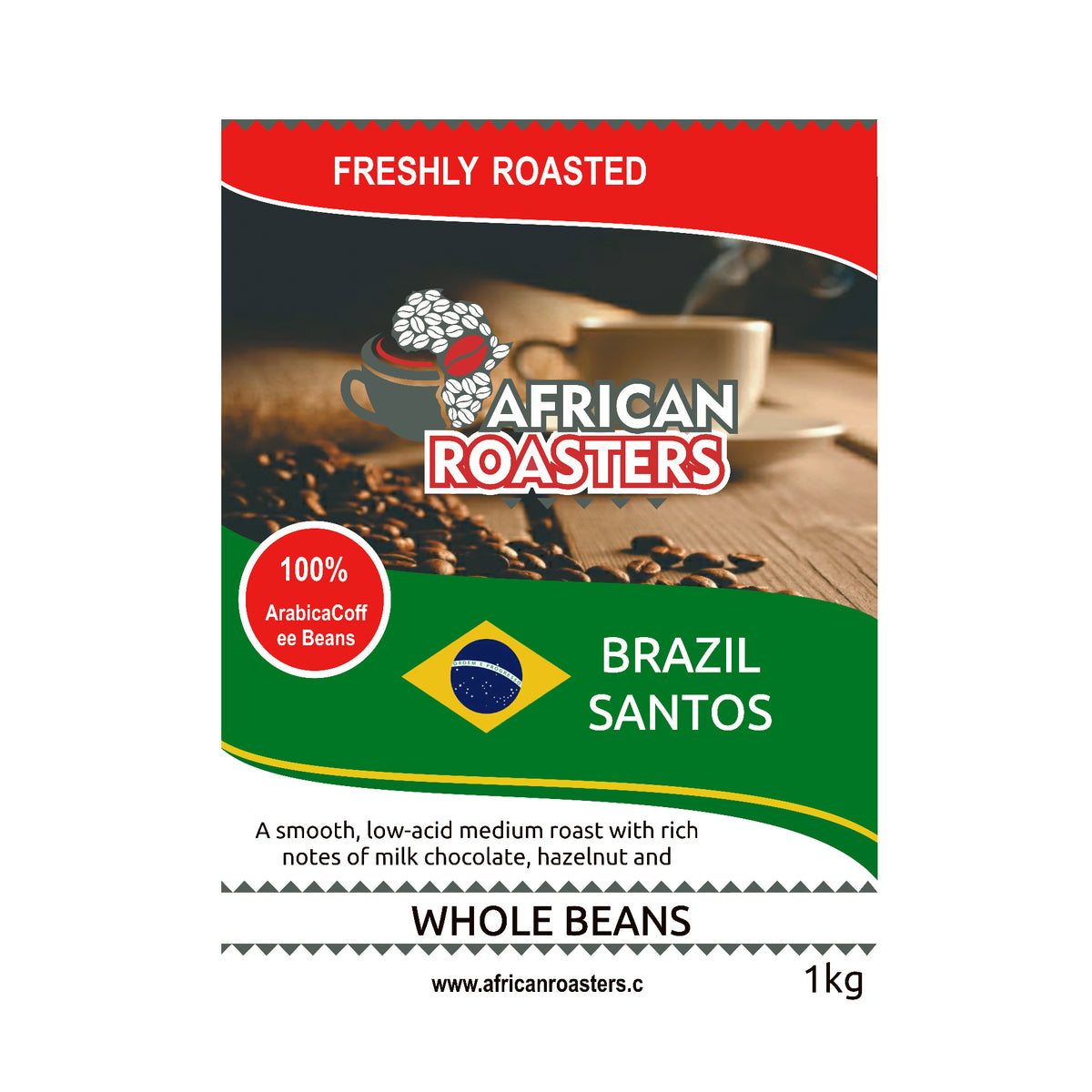 African Roasters Single Origin Brazil Santos - Commercial Grade Coffee Beans