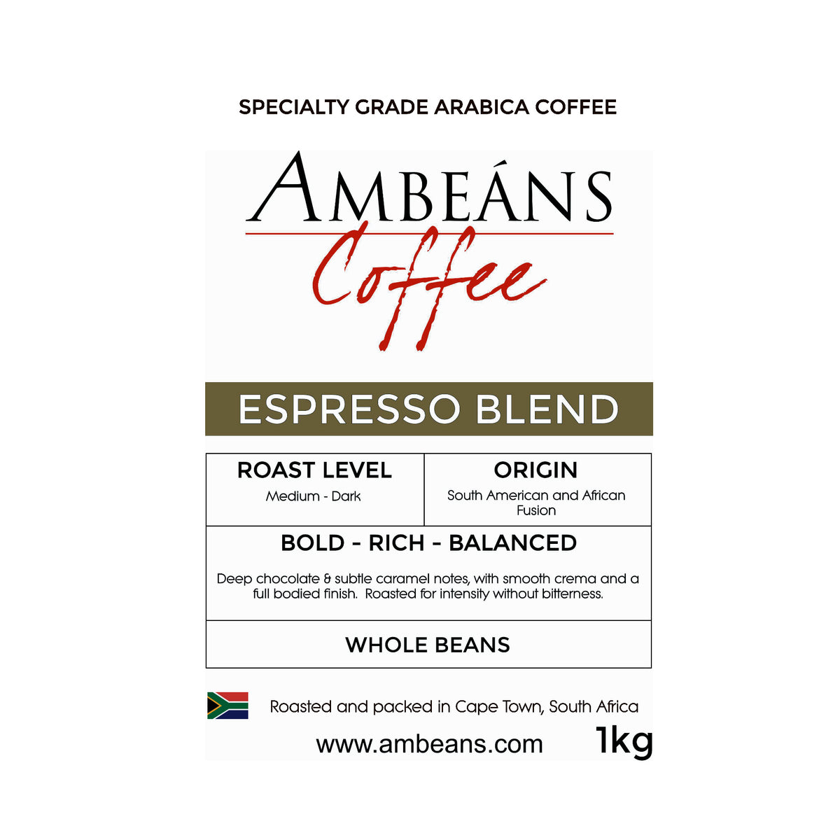 Ambeans Espresso Blend – Specialty Grade Coffee