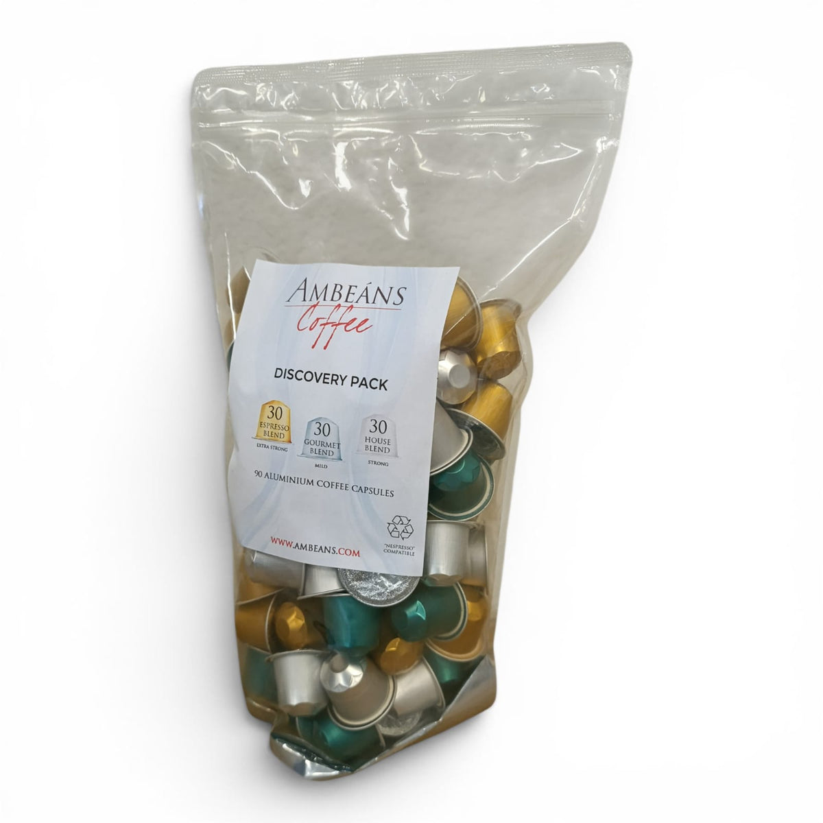 Nespresso Compatible Aluminium Capsules Ambeans Discovery Pack