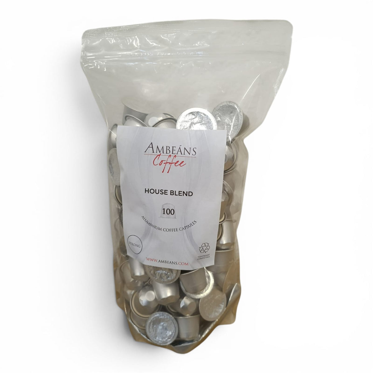 Nespresso Compatible Aluminium Capsules Ambeans House Blend