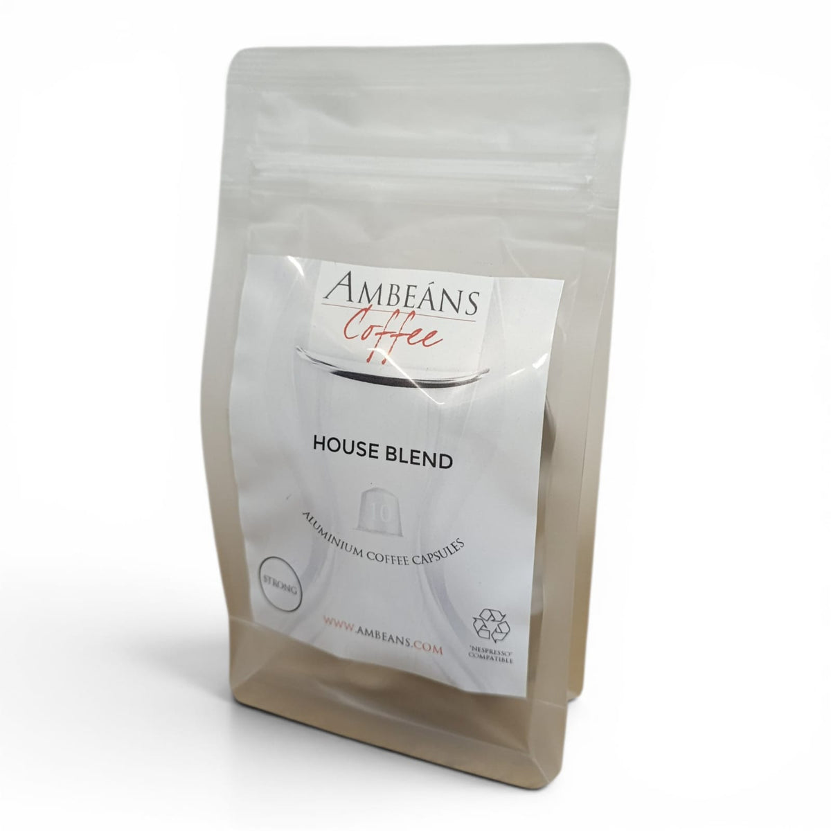 Nespresso Compatible Aluminium Capsules Ambeans House Blend