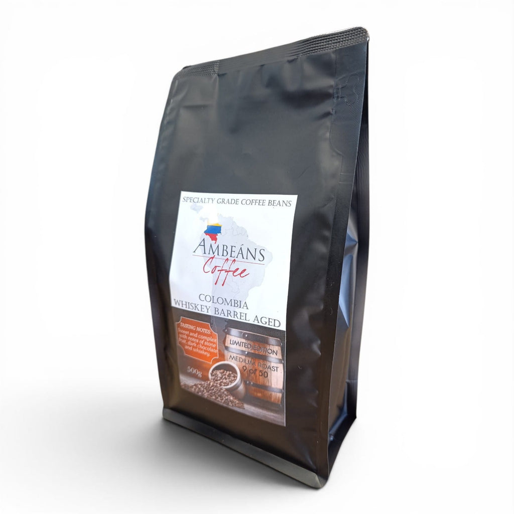 Ambeans Specialty Grade Colombia Whiskey Barrel-Aged Coffee Beans 500g
